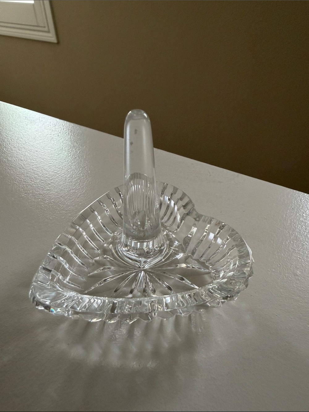 Waterford Crystal Heart Shaped Ring Holder - Picture 2 of 4